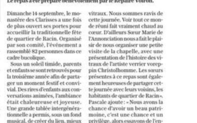 La fête du quartier au monastère