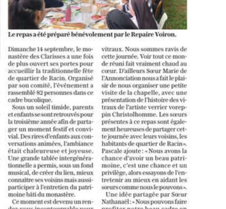 La fête du quartier au monastère